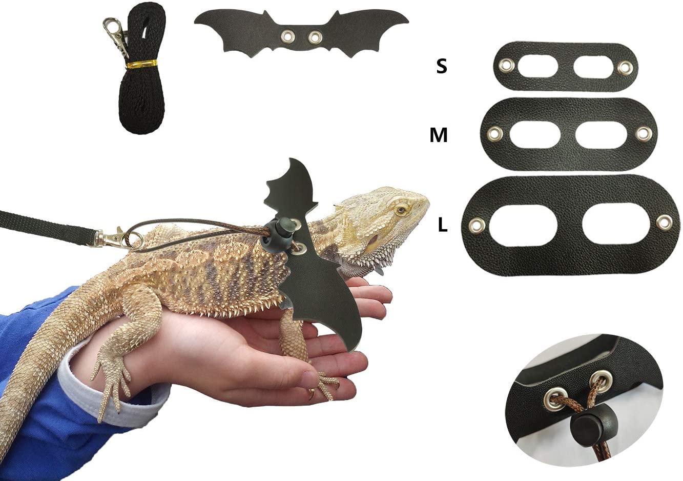 Bearded Dragon Lizard Harness With Cool Wings And Adjustable Leash-3 ...