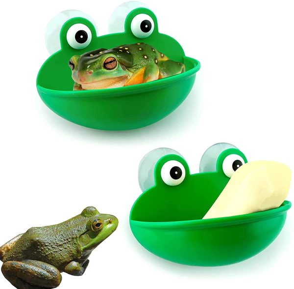 2 Pack Amphibious Aquatic Frog Habitat With Sucker,Cute Aquarium Wall ...